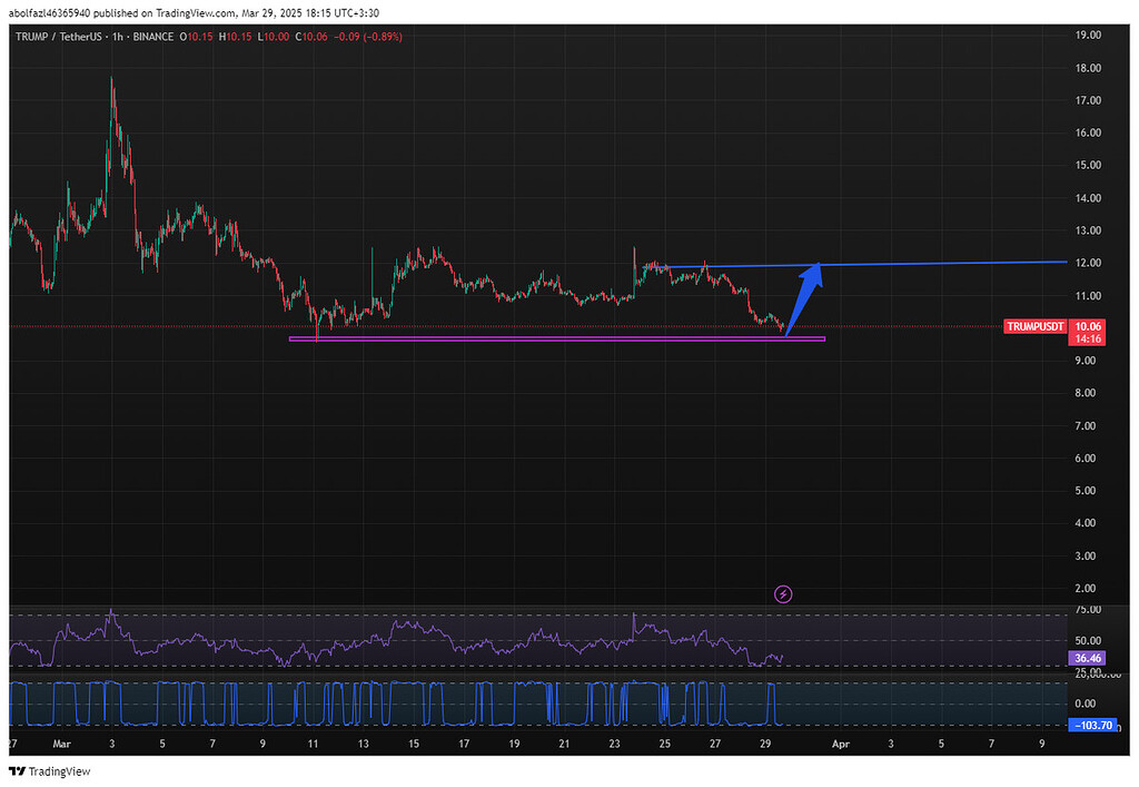تحلیل ارز trump/usdt فروردین9
