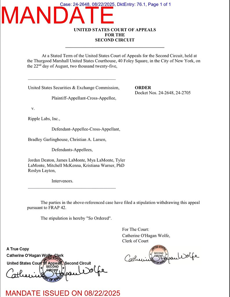 خبر فوری: پیروزی قاطع $xrp در دادگاه علیه sec و جشن خریداران! 🥳