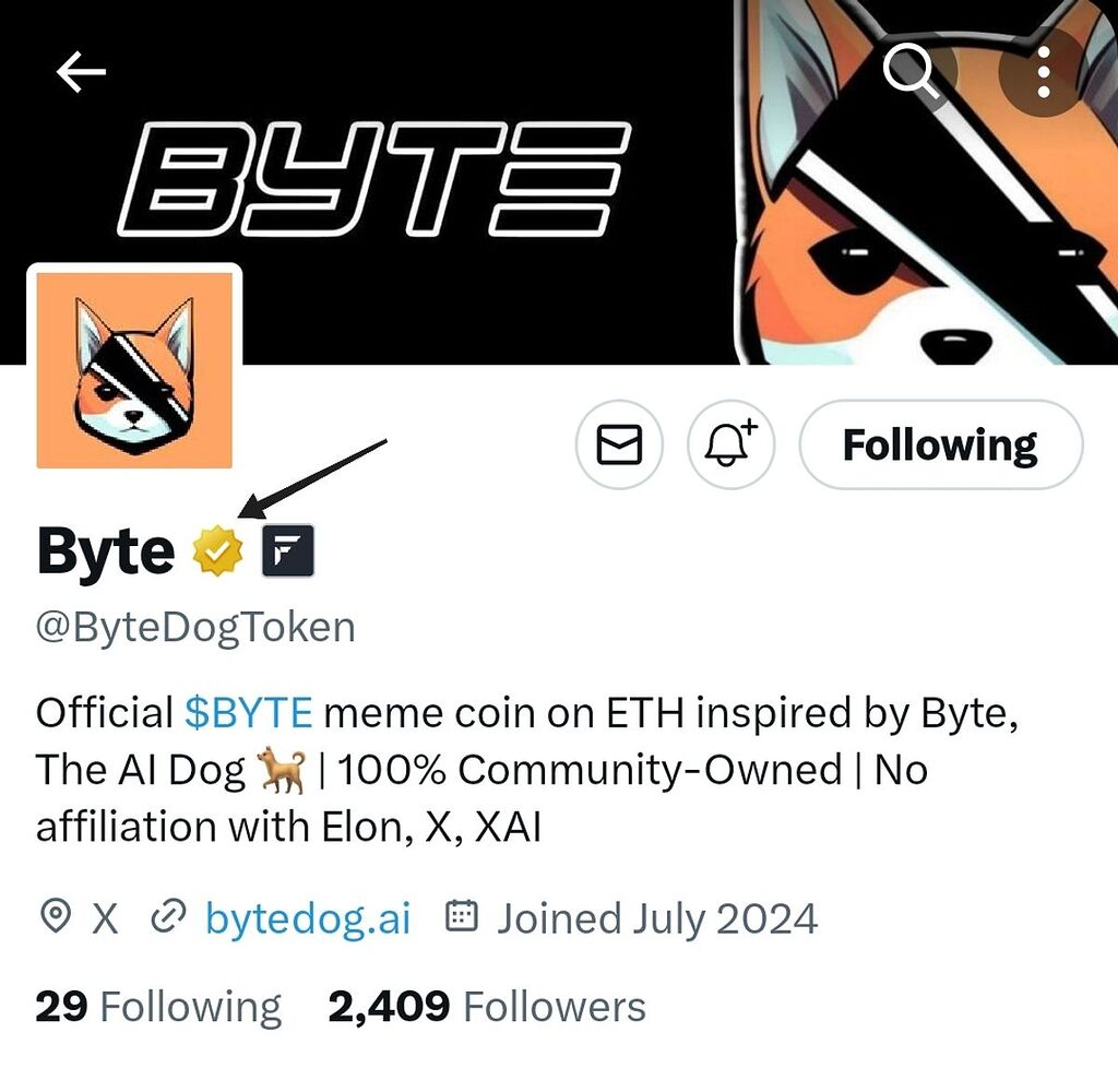 تیک طلایی اکانت رسمی در شبکه ایکس ( توییتر سابق )