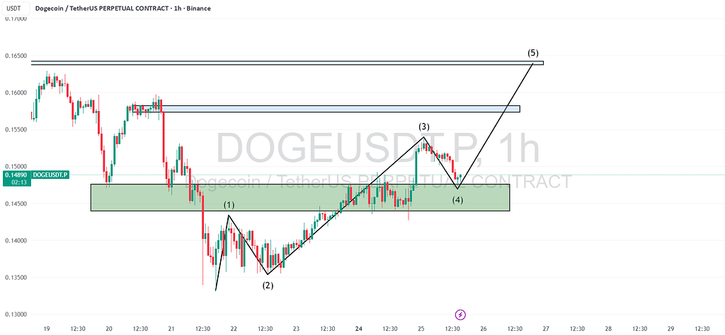 بروزرسانی چارت ۱ ساعته دوج کوین 📈