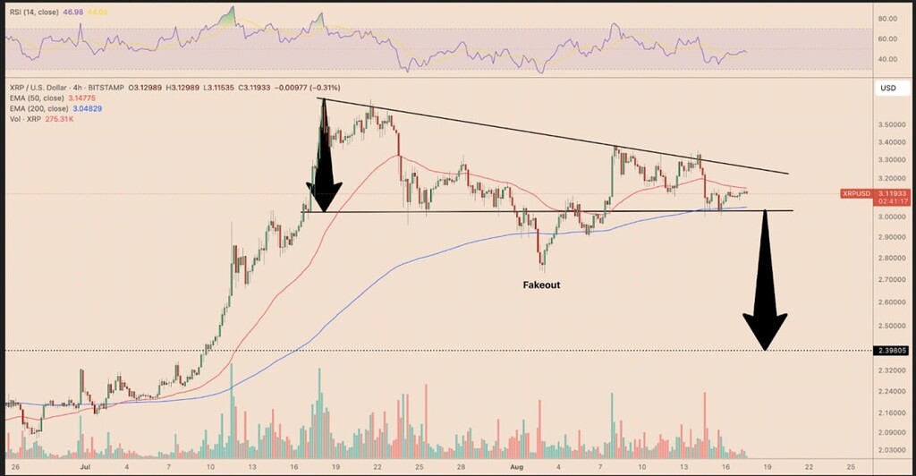 تحلیل قیمت ریپل (xrp): اصلاح ۲۳ درصدی یا رشد ۶ دلاری؟⁉️📊