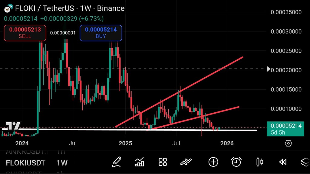 تحلیل فلوکی: هدف 0.0002 در تایم‌فریم روزانه و هفتگی 🚀