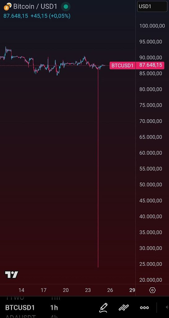 🚨جفت ارز BTC/USD به 25k رسید: هشدار بر معامله با استیبل‌کوین‌ها 🚨