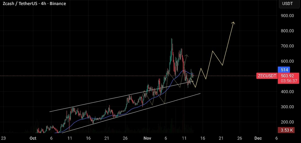 تحلیل تکنیکال زی‌کش (zec): پتانسیل رشد تا 900 دلار 📈