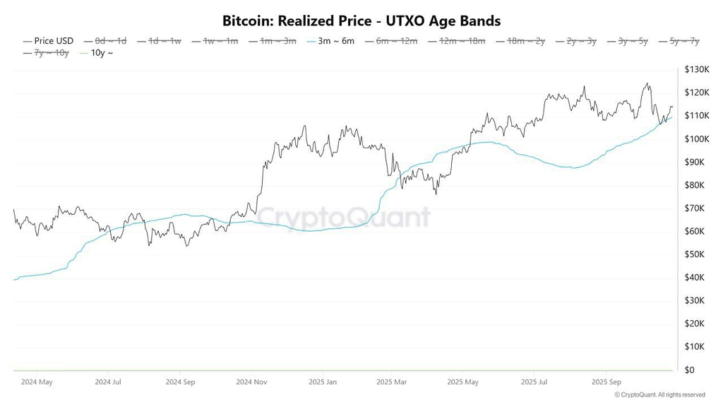 قیمت تحقق‌یافته هولدرهای ۳ تا ۶ ماهه، حمایت اصلی بیت‌کوین 📈