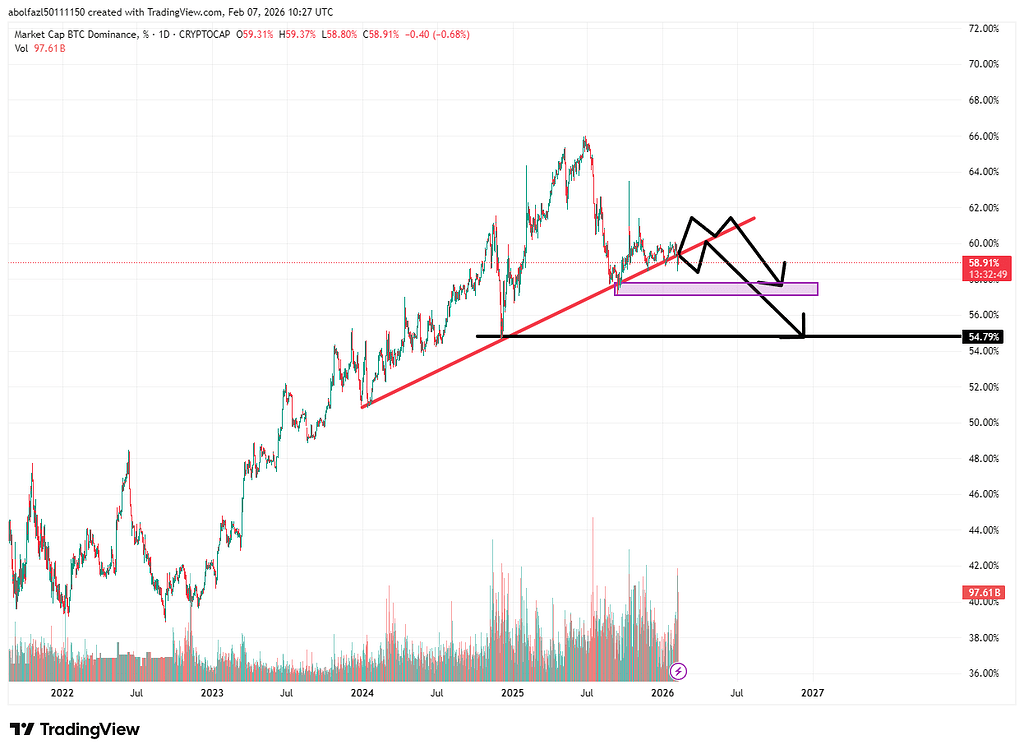 سهم بیتکوین در حال ریزش 📉: تحلیلی در مورد تغییر دامیننس