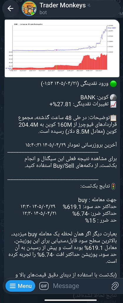 نتیجه سیگنال bank