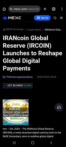 IRANCOIN ON MEXCE LOGO