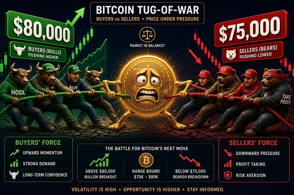 بیت‌کوین بر سر دوراهی صعود یا سقوط⁉️