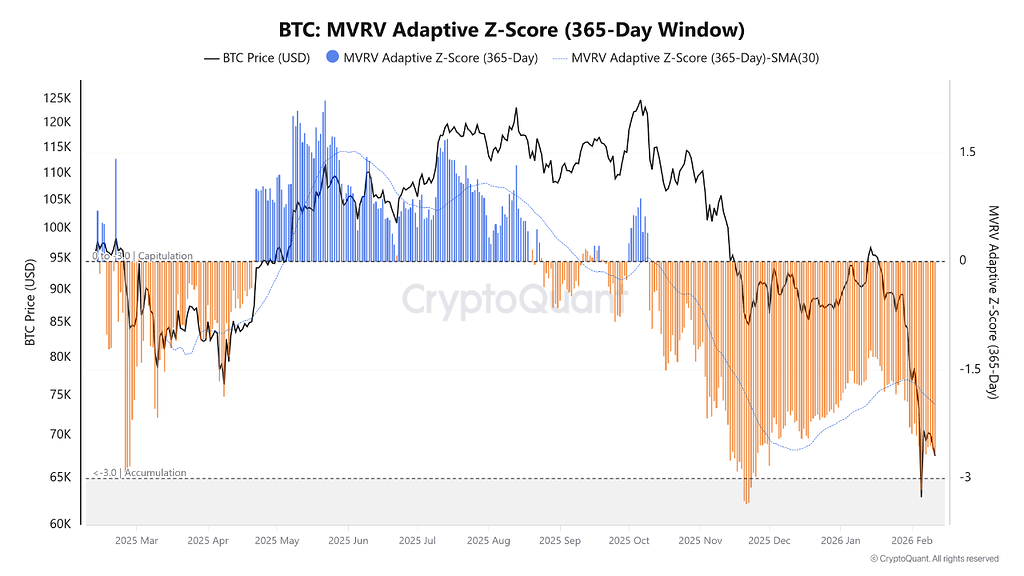 بیت‌کوین در فاز تسلیم: آیا به کف نزدیک شدیم؟ 📉