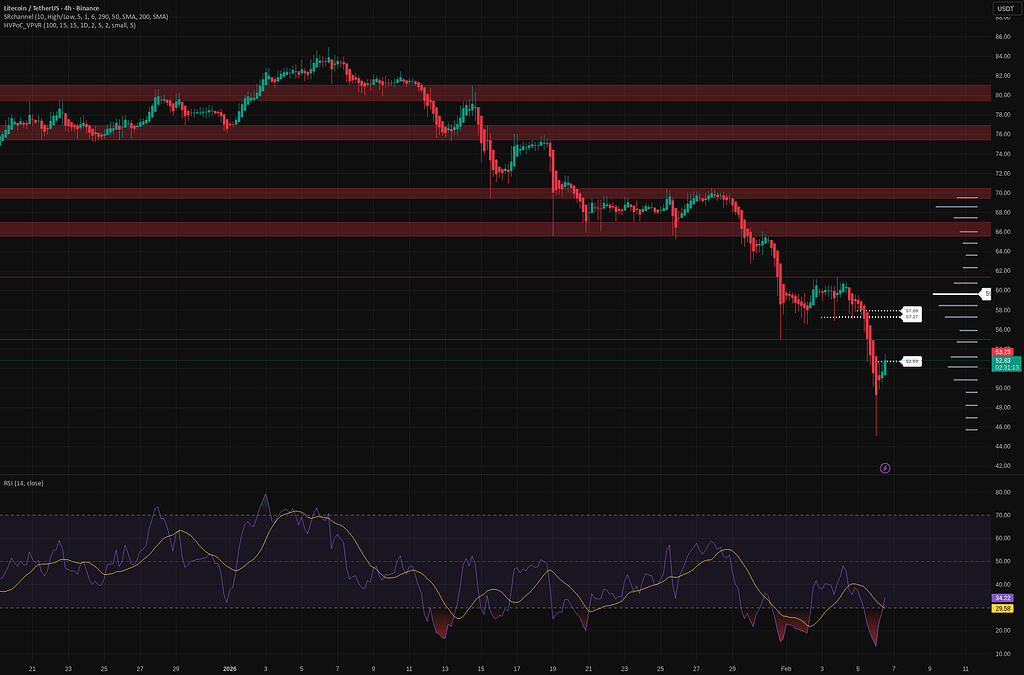 لایت‌کوین: بازگشت یا ریزش بیشتر؟ سطوح کلیدی