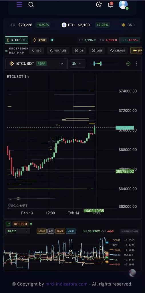 📈 تحلیل 1 ساعته سفارشات بیت‌کوین: روند صعودی و استراتژی بازگشت
