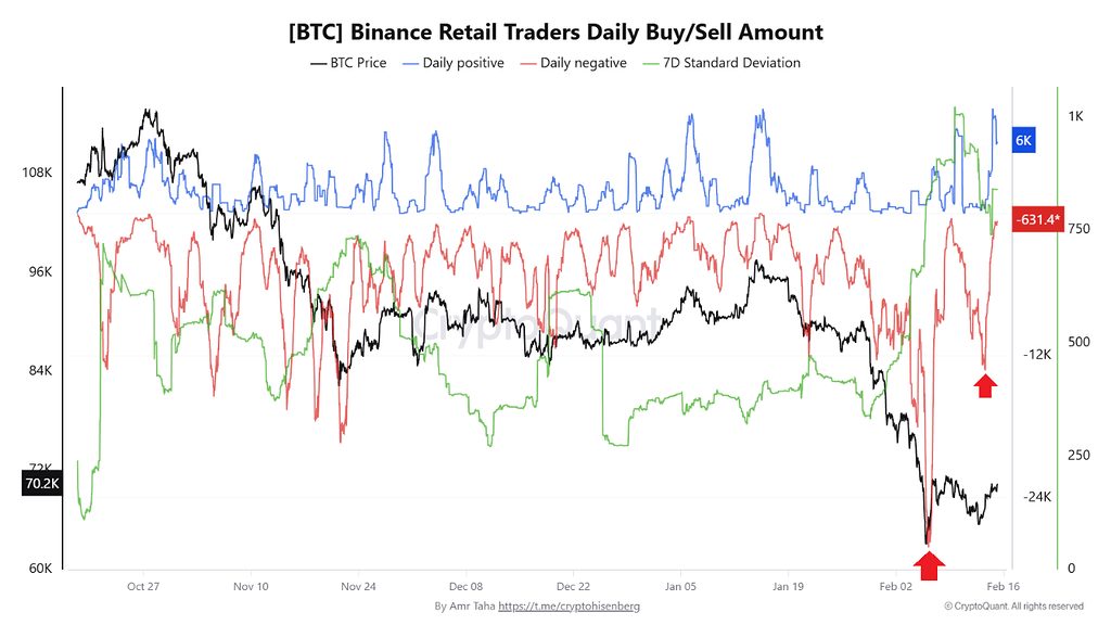 تقابل رفتار خرده‌فروشان بایننس با جریان نهادی etf بیت‌کوین 📊