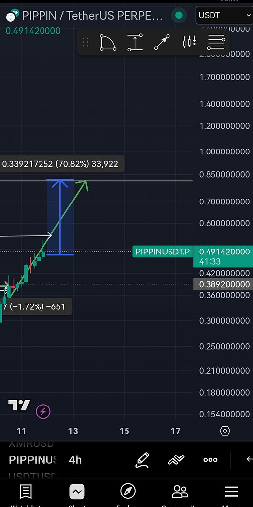 اوج قیمت Pipbin و تحلیل خط بالایی 🚀