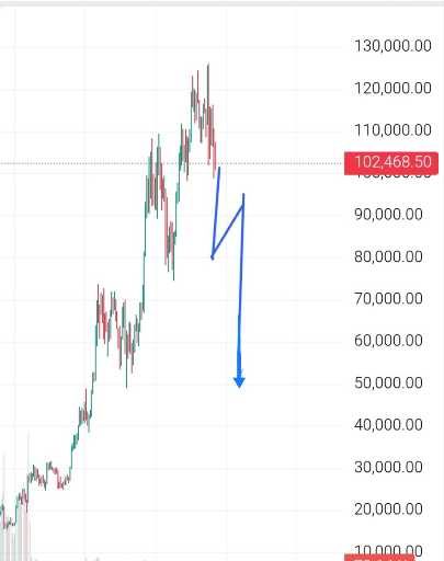 تحلیل احتمالی بیت کوین: سناریوی ریزش و صعود تا 50 هزار 📈