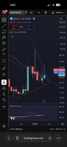 تحلیل تکنیکال ارز دیجیتال دش (Dash) در تایم‌فریم ماهانه 📈