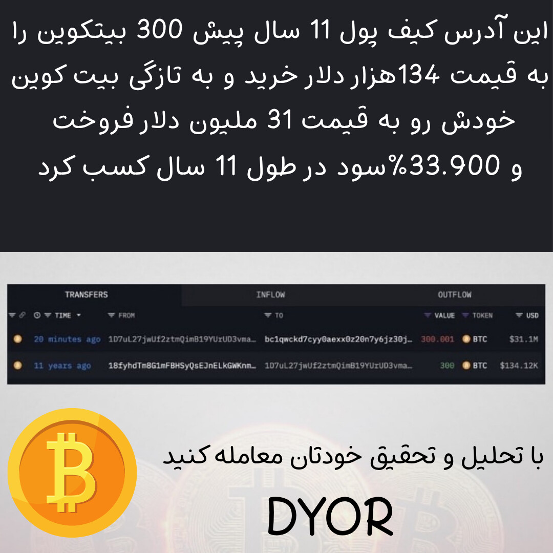 تصویر تحلیل صبور مثل یک هولدر بیتکوین که میلیونر شد